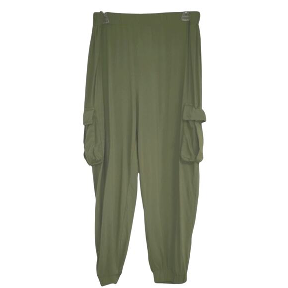 Urban Rebel Women's Cargo Cropped Elastic Waist & Ankles Pants Size XL - Picture 1 of 6
